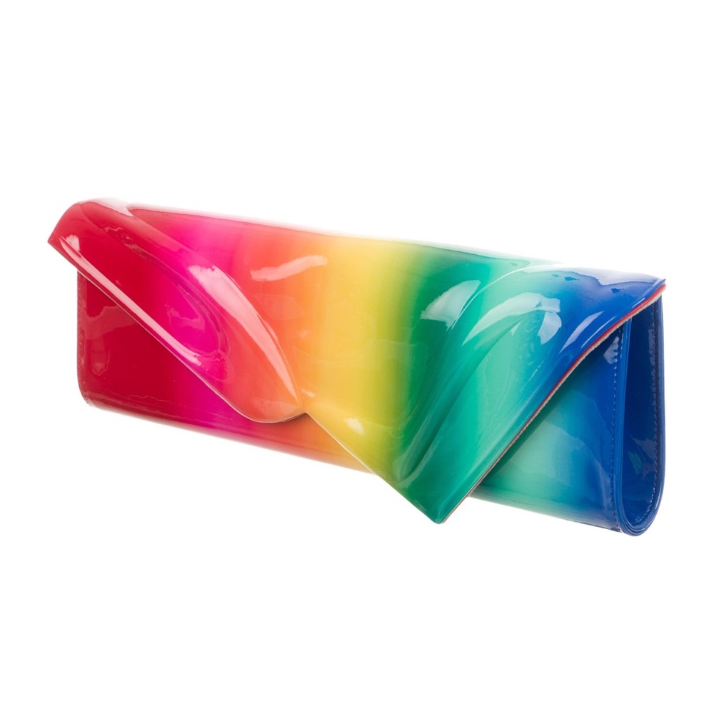 christian louboutin NWT So Kate rainbow ombre clutch w/ dust bag
